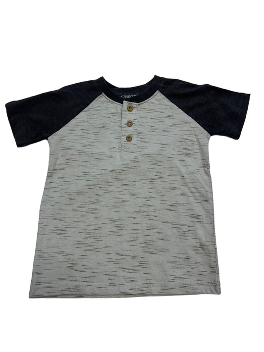 color block raglan henley