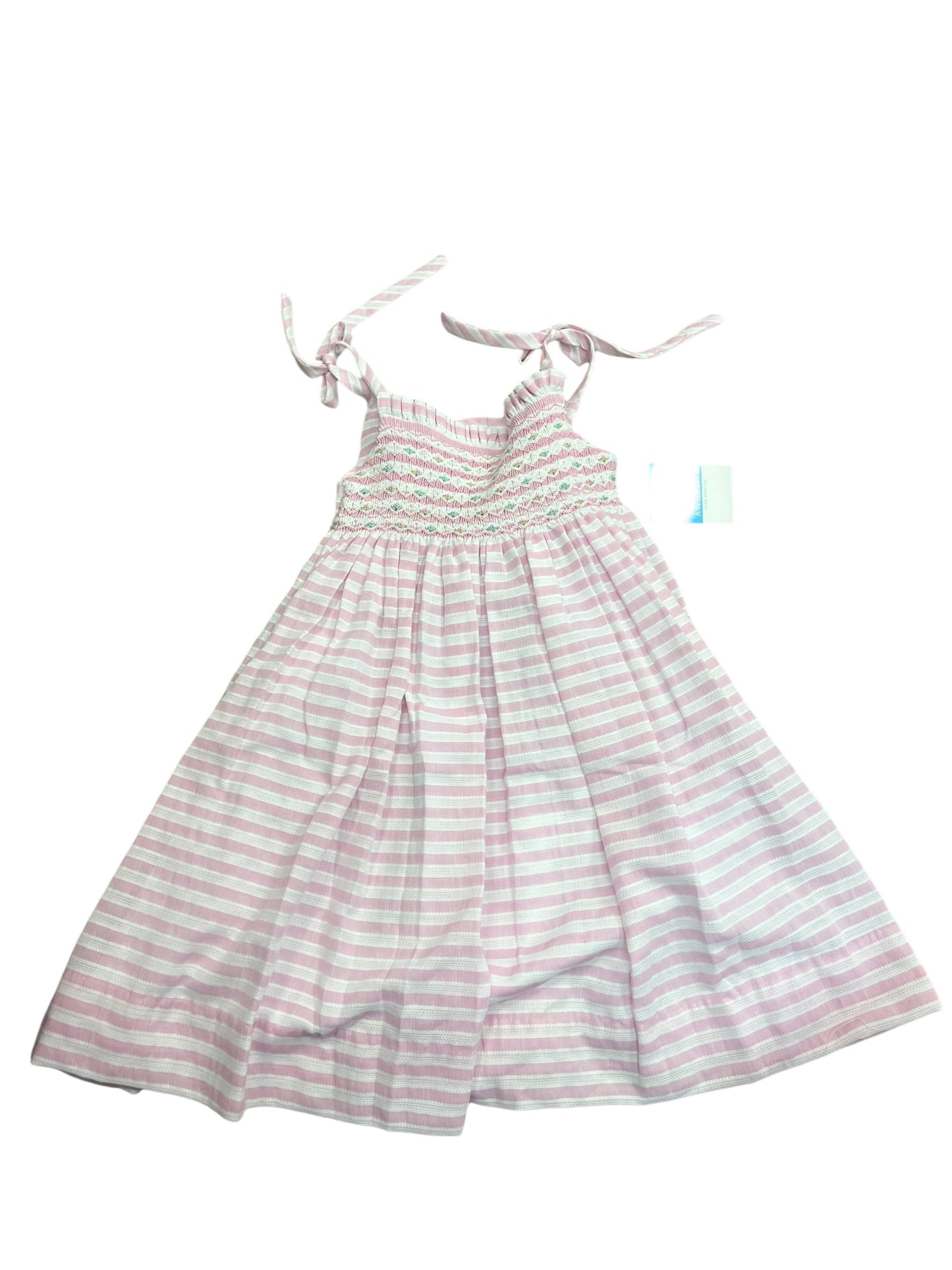 pink sheer stripe sundress w/ straps