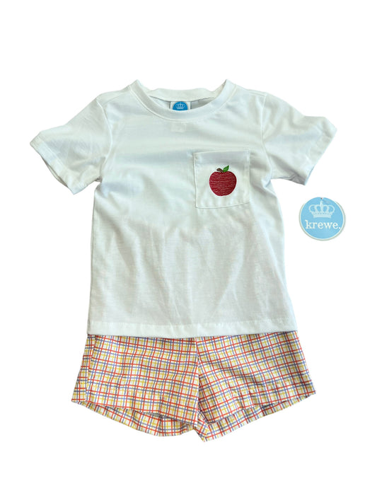 Plaid apple short set