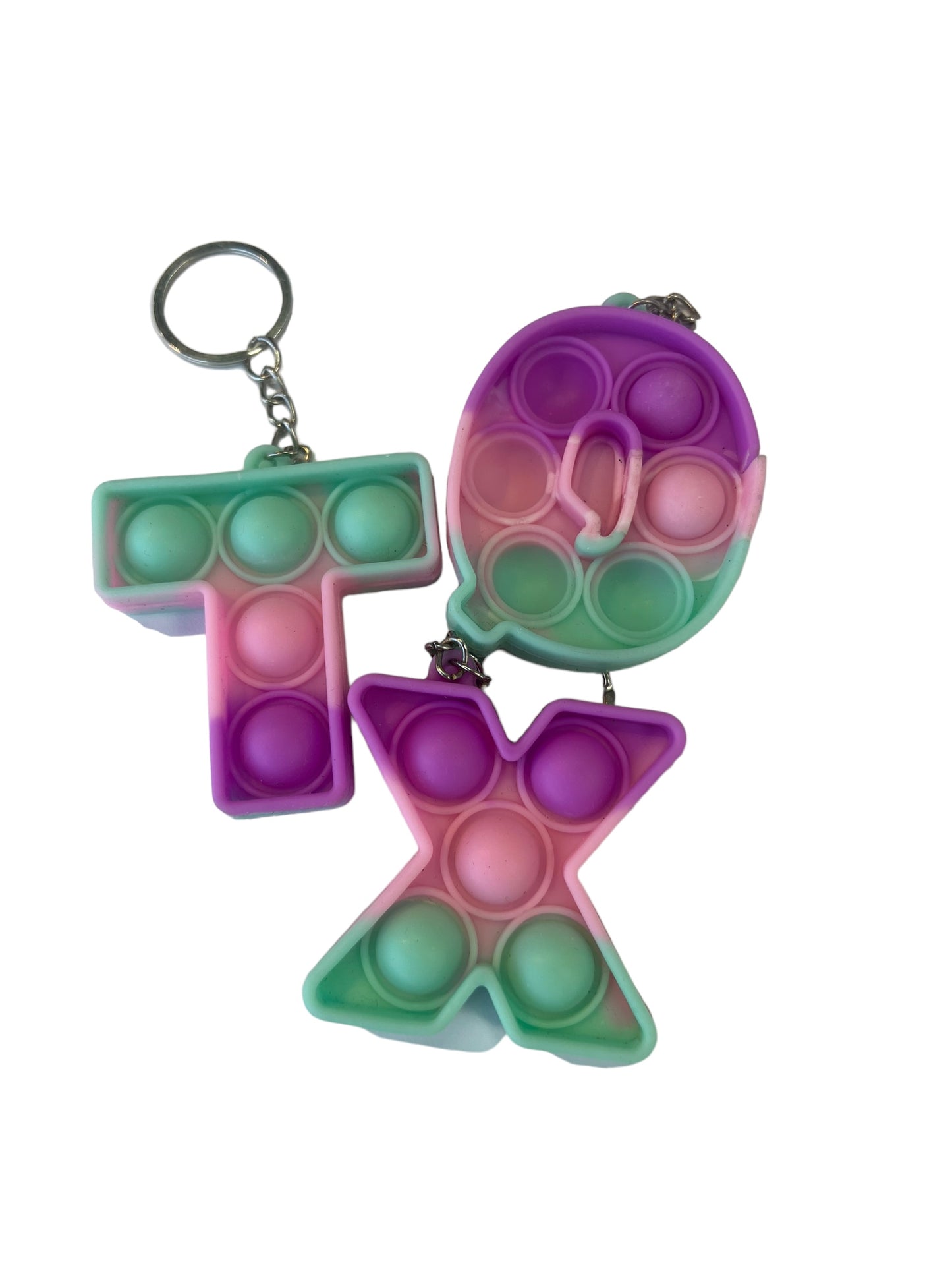 pop it initial keychain