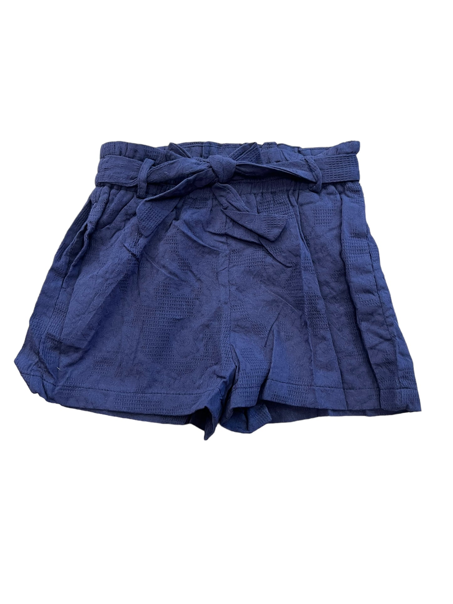 Navy tie shorts