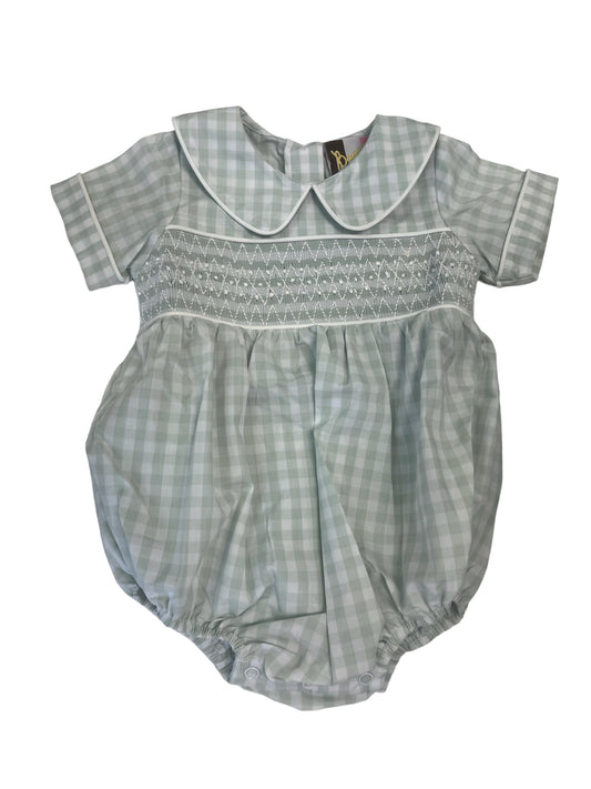 Pastel green gingham bubble