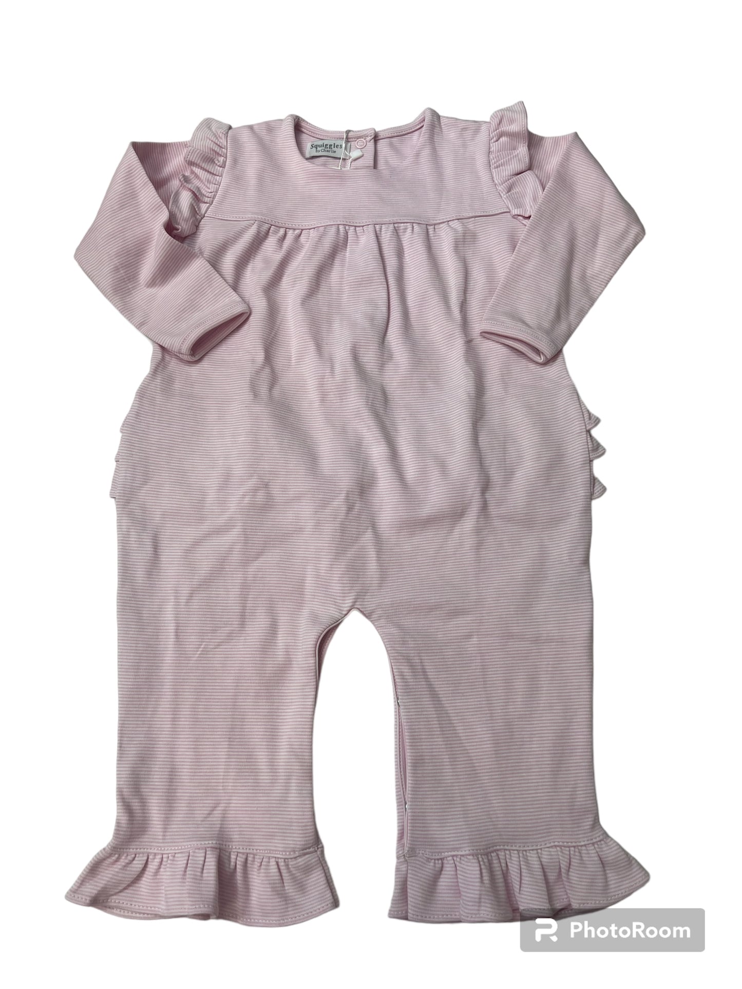 pink stripe coverall