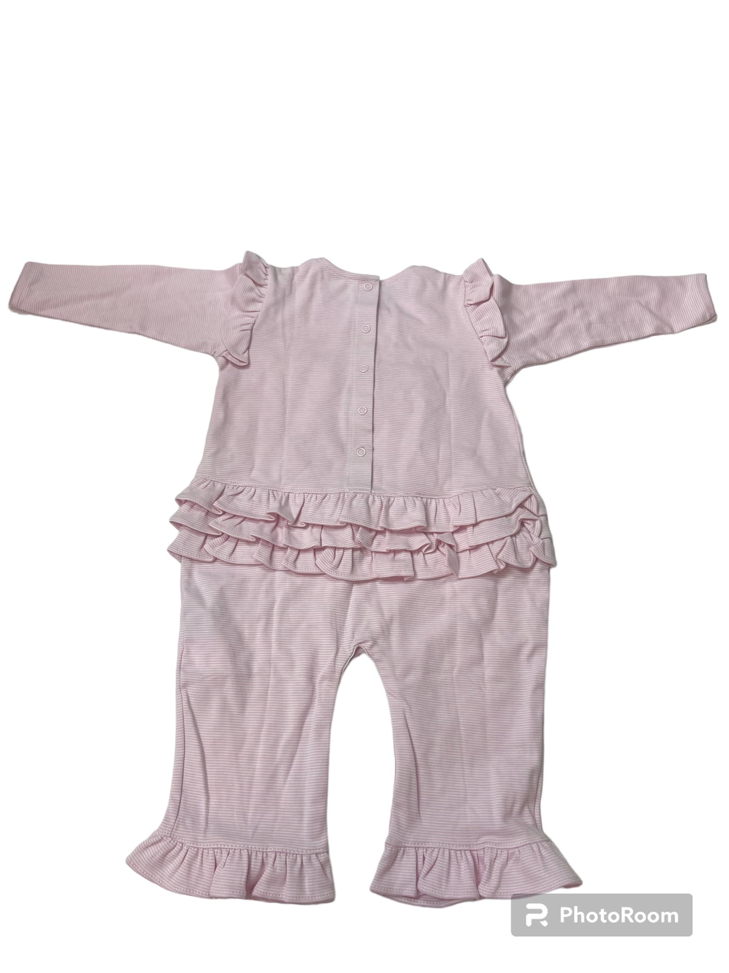 pink stripe coverall