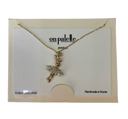 CZ Dainty Ballerina Necklace