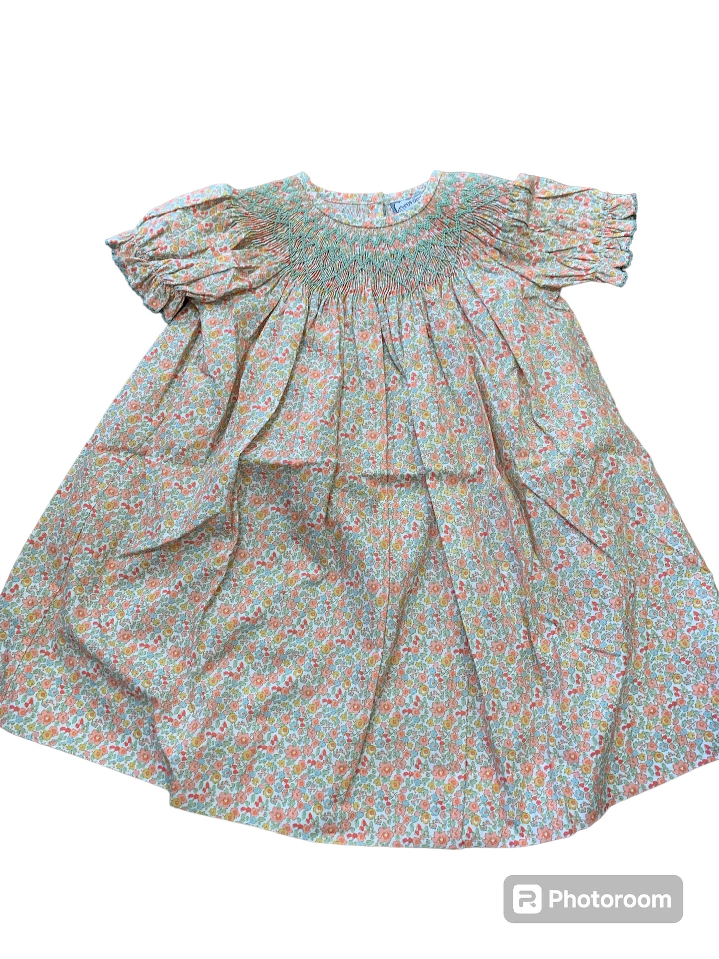 Ditsy Floral Smocked Geo Bishop