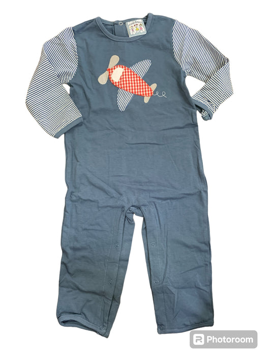 Airplane applique boys romper