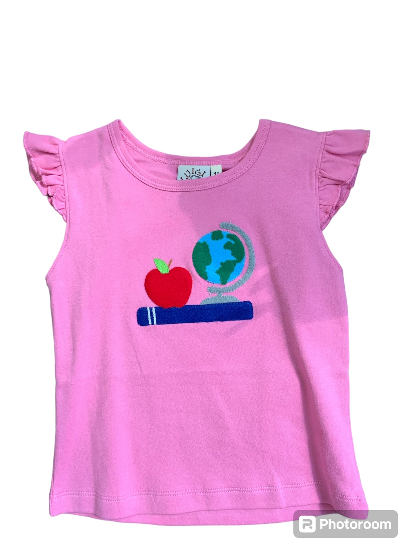 Apple globe pink t-shirt