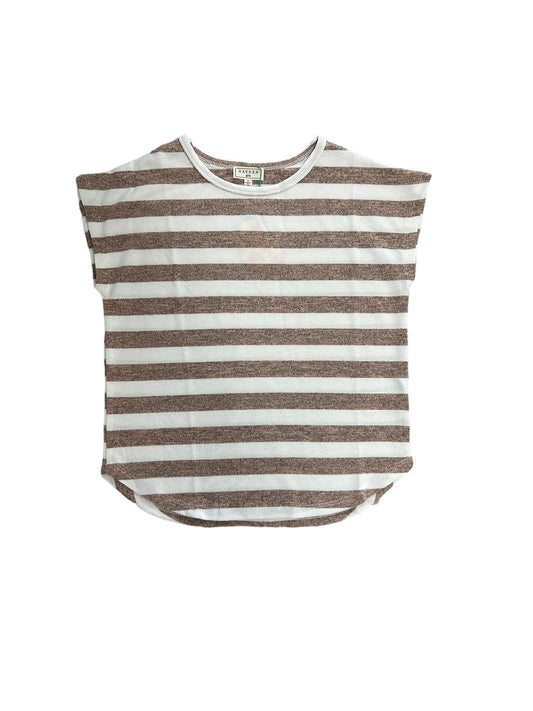 Dark peach stripe top