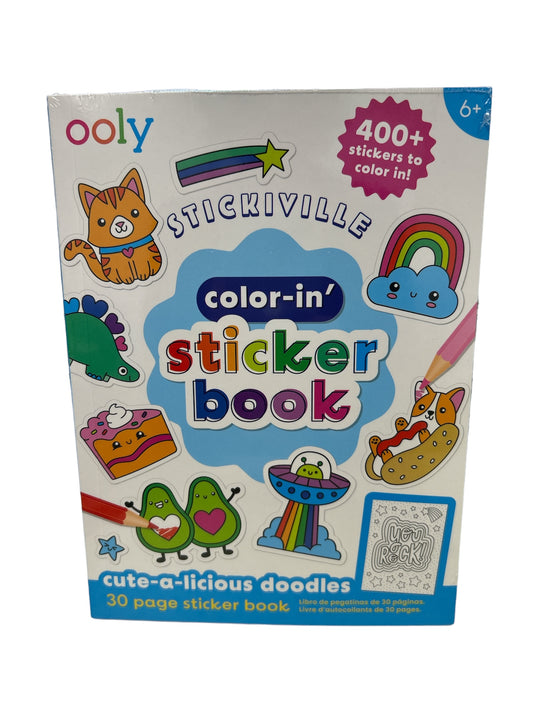 Color-in Sticker Book