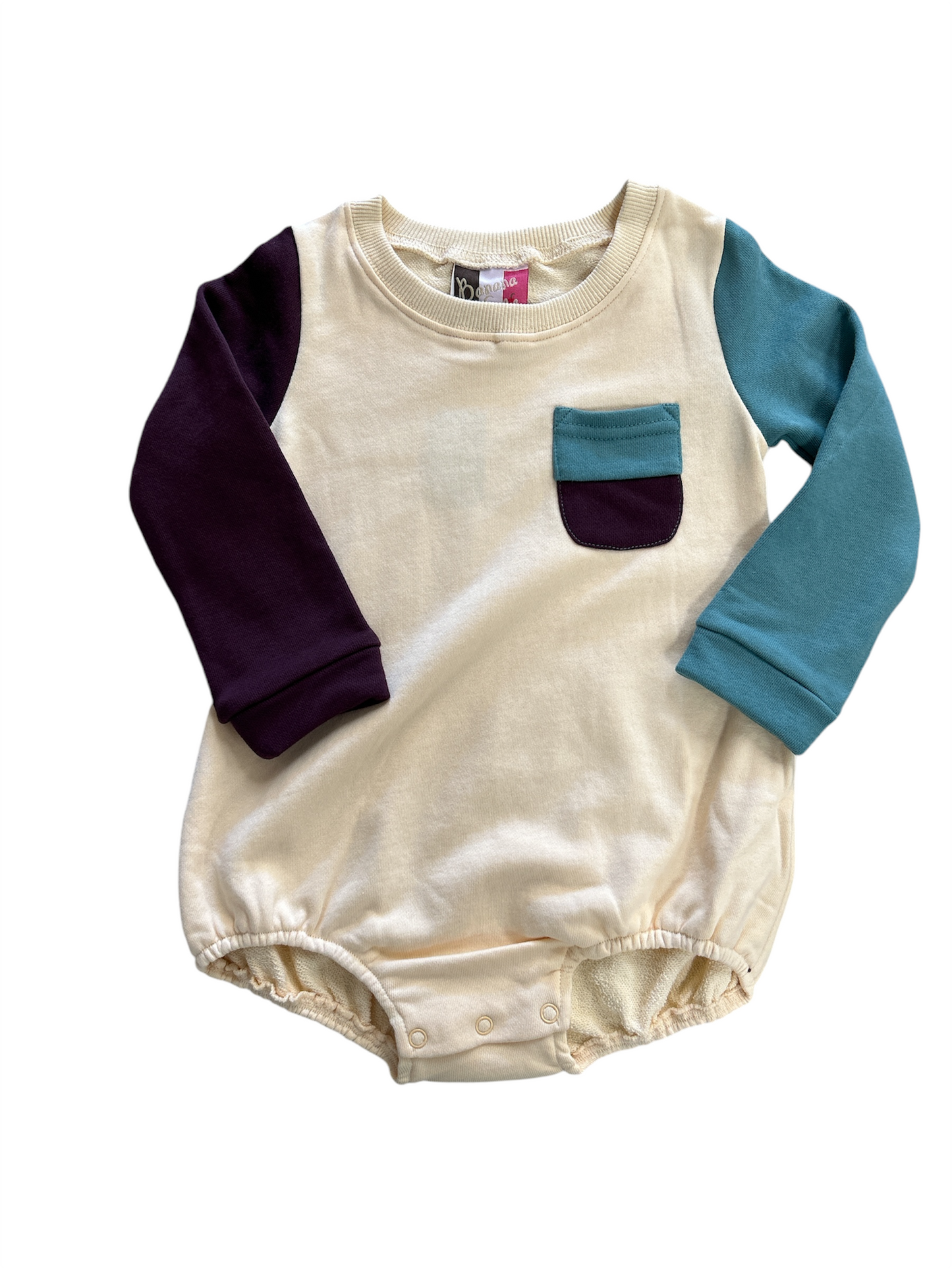 Colorblock Sweatshirt Bubble-Tan