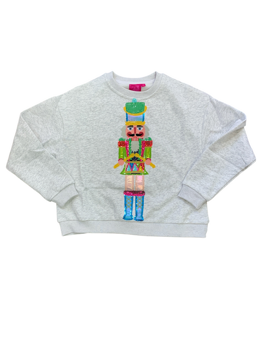 Grey Colorblock Drummer Nutcracker Sweatshirt