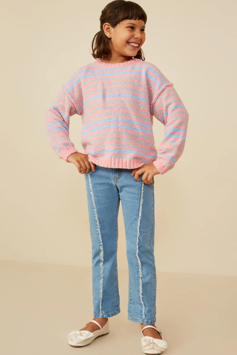 Ultra Soft Multicolor Stripe Pullover Sweater