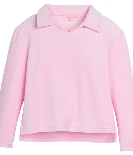 Polo Pullover-Pink Velour