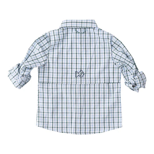 Blue/Green check fishing shirt