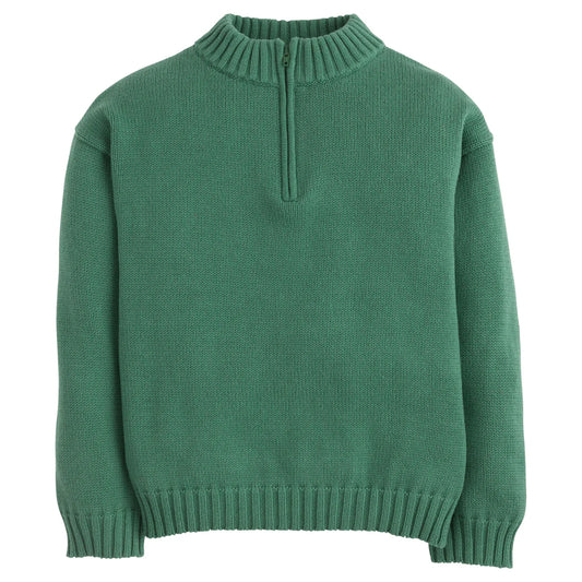 Hunter Green 1/4 zip Sweater