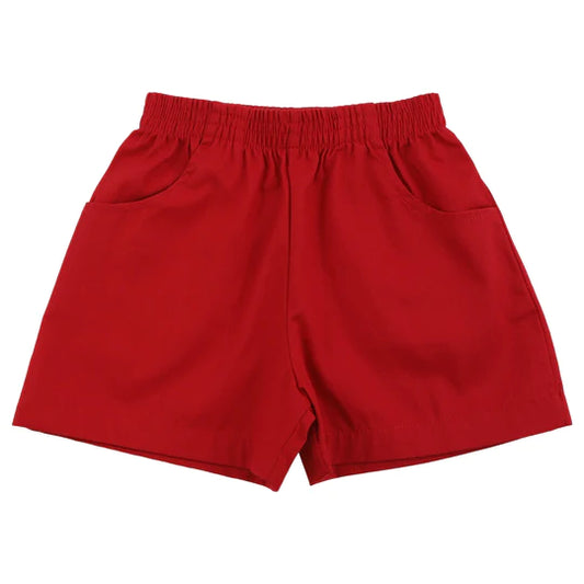 Red Twill Shorts