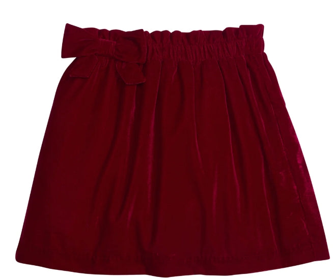 Bow Skirt - Maroon