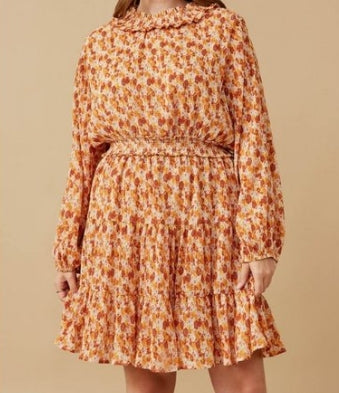 Rust mix dress