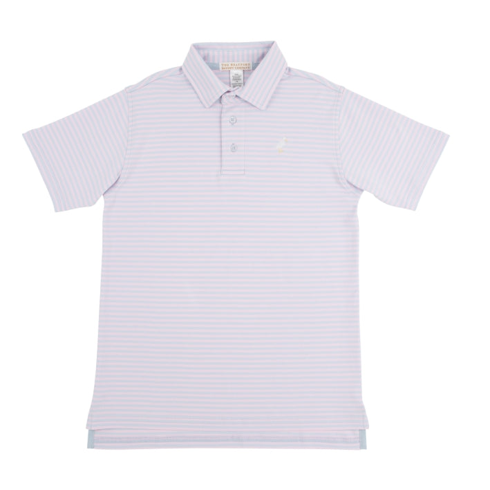 Prim and Proper Striped Polo