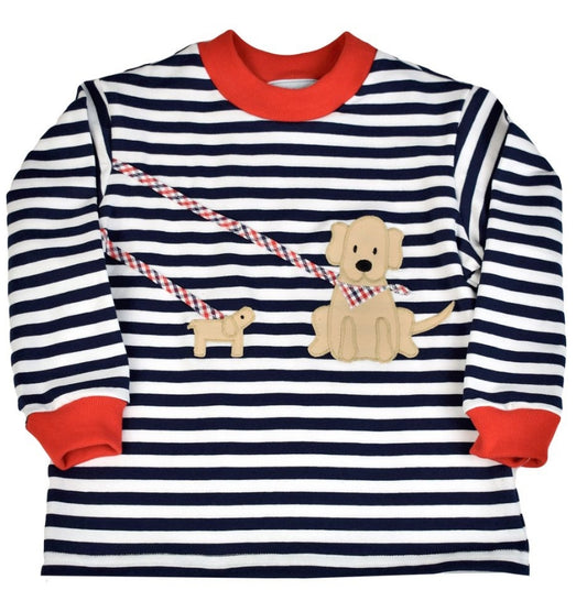 Striped tee-dog