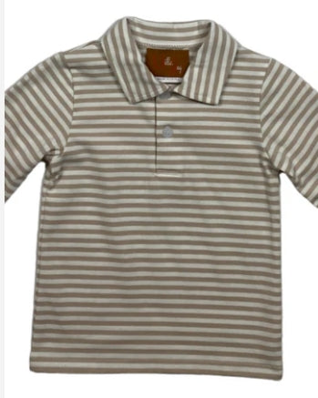 Weston LS Shirt-Khaki Stripe