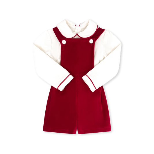 Arthur Apron set- Ruby red velvet