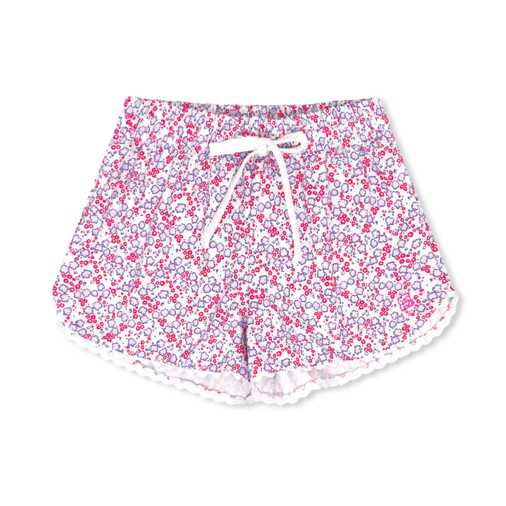 Emily short-flower power floral, pure coconut