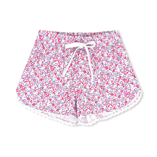 Emily short-flower power floral, pure coconut