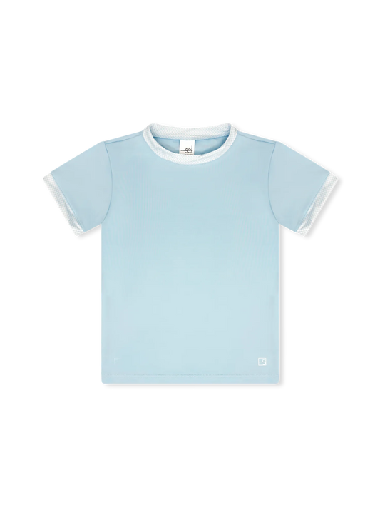 Cotton Candy Blue Bradley Basic tee