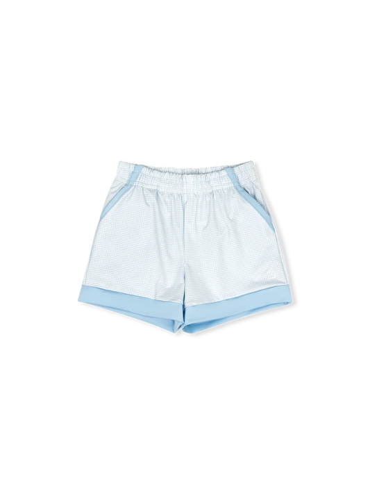 Blue Mini gingham Graham Short