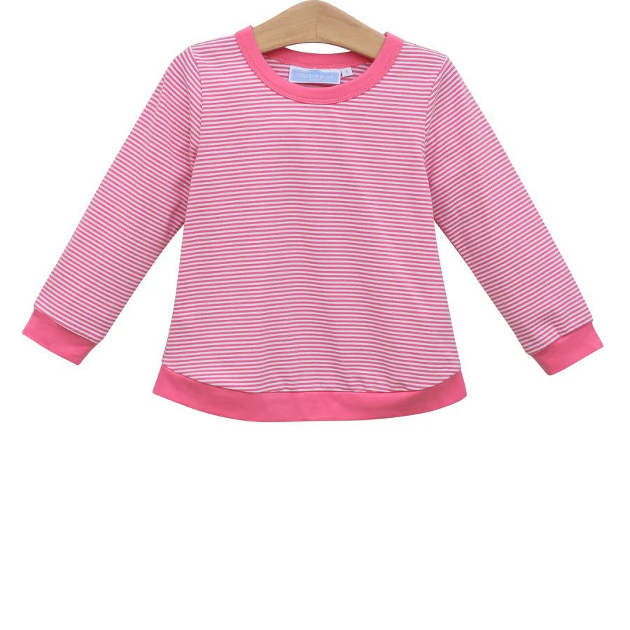 Reagan Top-Pink Stripe