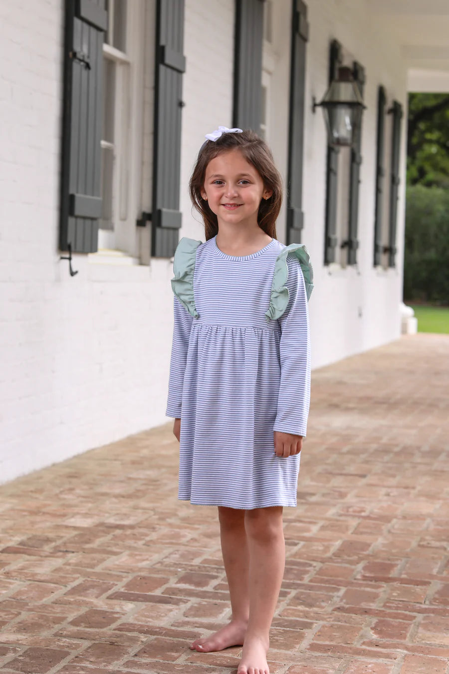 Madison Dress-Dusty Blue/Sage