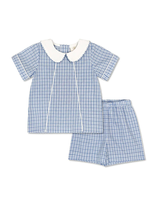 Billings Blue Plaid Adam Short Set