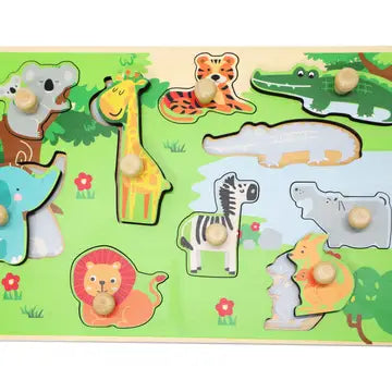 Zoo animal peg puzzle