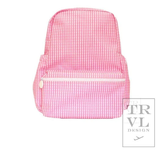 Gingham Pink-backpacker