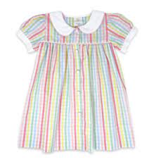 Breccan dress rainbow stripe