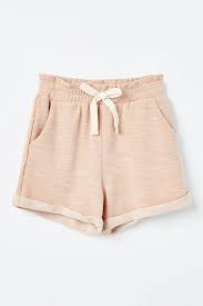 Blush knit shorts