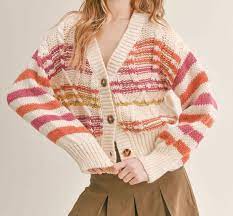 ruby striped cardigan