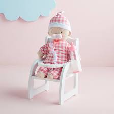 Baby doll with highchair