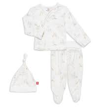 white safari pants set w/ hat