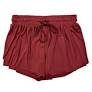 burgundy fly away short