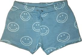 Baby Blue smiley shorts