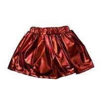 Maroon metallic skort