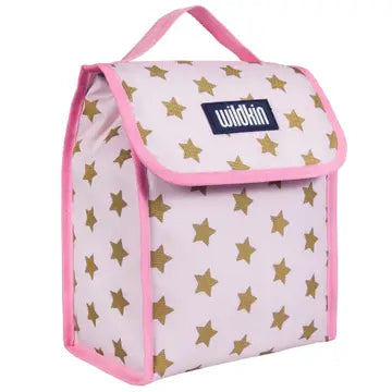 Pink and gold lunch bag