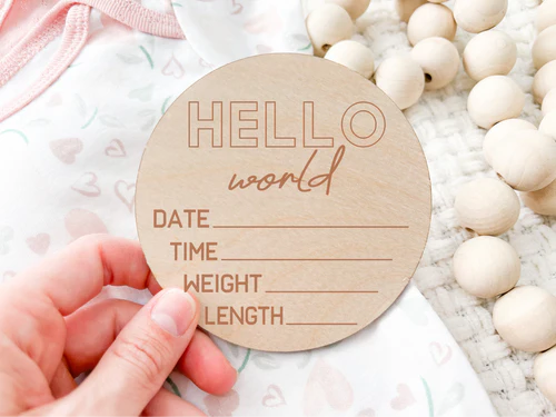 Birth Announcement Wood Stat Plaque