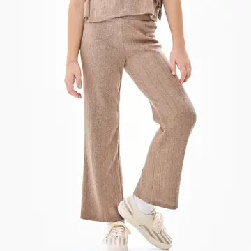 Mocha wide leg knit pants