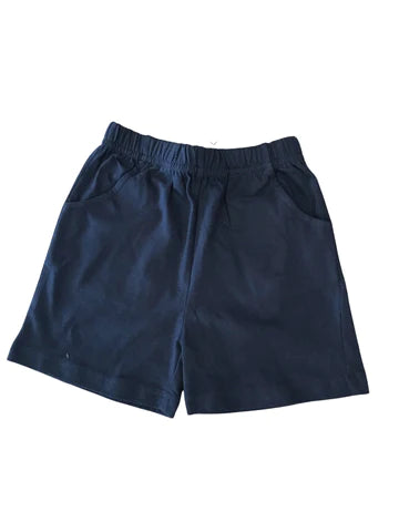 Navy Jersey Knit Shorts