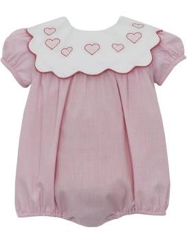 Pink Gingham w/ Heart Collar Bubble