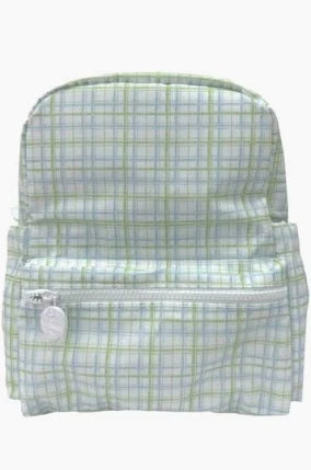 Classic green plaid backpacker